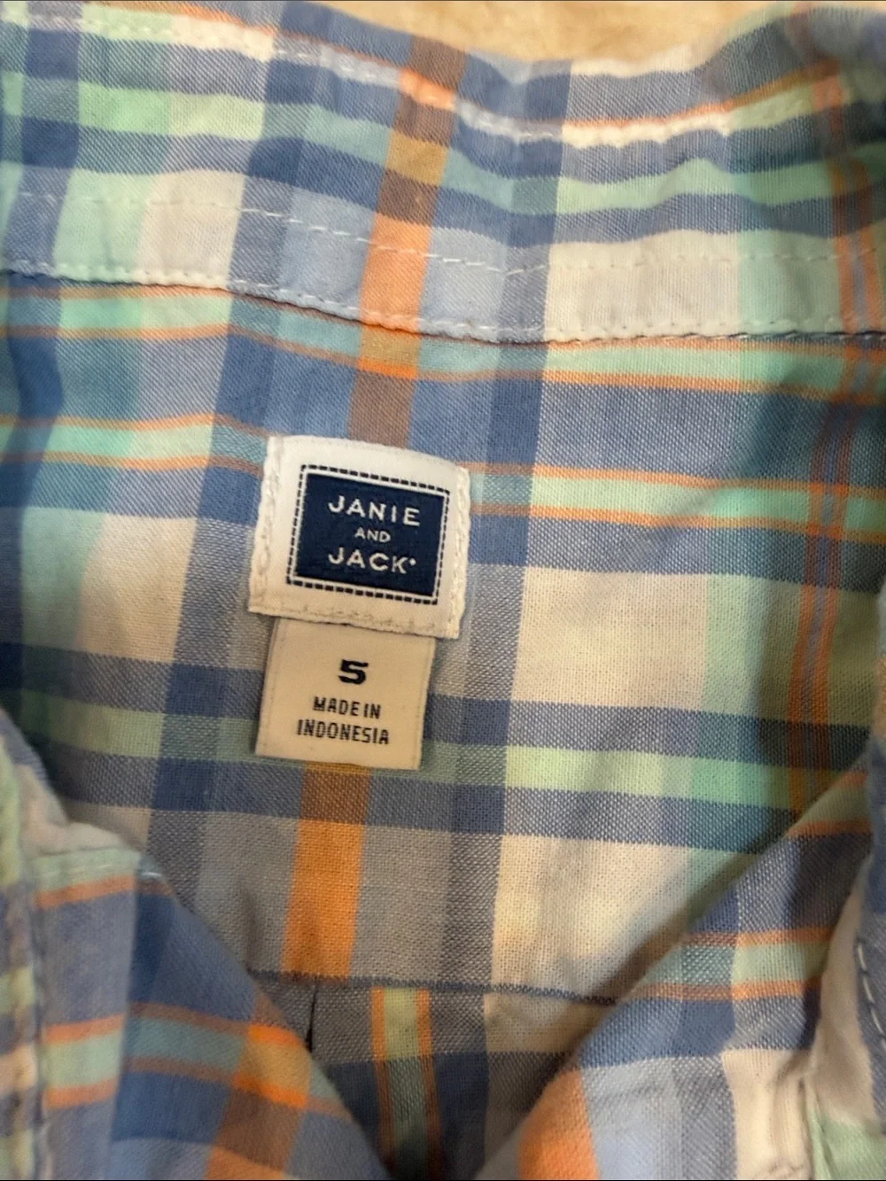 Janie and Jack Pastel Plaid Button-Down Shirt